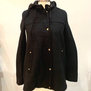Zara basic black jacket with hood